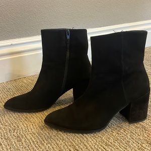 Stuart Weitzman suede heeled booties